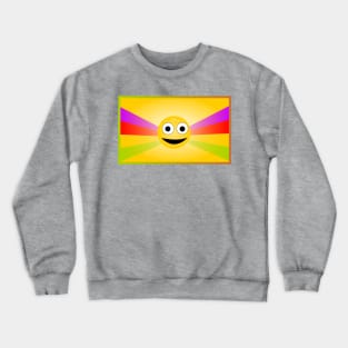 funny design smiling face Crewneck Sweatshirt